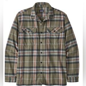 Patagonia Organic Cotton Plaid Shirt - Green, Gray, Tan